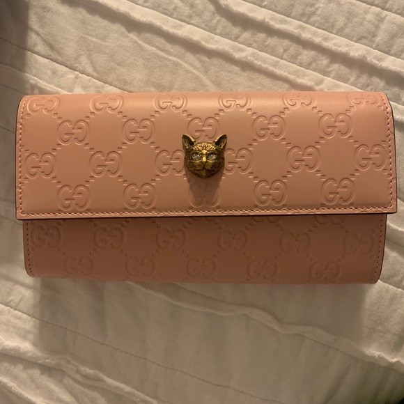 Gucci Handbags - Gucci Guccissima Pink Wallet NWT